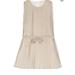 Michael Kors Dresses | Michael Kors Girls Pleated Logo Dress | Color: Cream/Tan | Size: Various