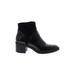 Zara Basic Ankle Boots: Black Print Shoes - Women's Size 39 - Round Toe