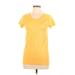 Nike Active T-Shirt: Yellow Activewear - Women's Size Large