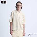 Men's Knitted Polo Shirt | Natural | XS | UNIQLO US