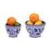 Sagebrook Home Ceramic Blue and White Chinoiserie Planter Bowls Set of 2 - 7" x 7" x 5"