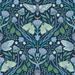 Enchanted Forest Damask Blue Peel and Stick Wallpaper