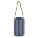 Solar Hanging Decorative Dark Blue Lantern with LED Lights