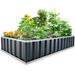 Galvanized Steel Metal Outdoor Garden Planter Box Kit with 8pcs