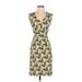 J.Crew Casual Dress - Sheath V Neck Sleeveless: Yellow Dresses - Women's Size 00 Petite