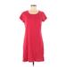 Banana Republic Casual Dress - Shift: Pink Solid Dresses - Women's Size Large