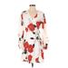 Cupcakes & Cashmere Casual Dress - Wrap: Ivory Floral Dresses - Women's Size Small