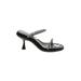 WANDLER Sandals: Slip On Stiletto Cocktail Black Solid Shoes - Women's Size 38.5 - Open Toe