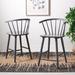 Gracie Oaks Blanchard 24" Counter Stool Wood in Gray | 37.5 H x 21.3 W x 20.2 D in | Wayfair BFCFA4ED016E47A28CE2B656786271F5