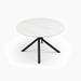 Corrigan Studio® Modern Round Dining Table White Sintered Stone Tabletop w/ 4pcs Metal Cross Legs Metal in Gray/White | 47.24" L x 47.24" W | Wayfair