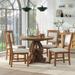 Red Barrel Studio® Tifney Round 42" Dining Set Wood/Upholstered in Brown | 30 H x 58 W x 42 D in | Wayfair DA0FF6EE78714BA8B5FFC5471E9603C4