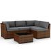 Latitude Run® Waldman 400 - Person Outdoor Seating Group w/ Cushions in Gray | 26.2 H x 23.9 W x 24.2 D in | Wayfair