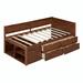 Winston Porter Malena Daybed in Brown | 34.3 H x 42.4 W x 77.8 D in | Wayfair DAF49BBD90A9460CBE85429788C3C4CD