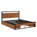 17 Stories Norsworthy Metal Platform Storage Bed in Black | 39 H x 62 W x 87 D in | Wayfair CA57FCD069084FA9A70F5ABEF9970390