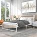 17 Stories Full Size Metal Platform Bed Frame w/ Sockets in White | Wayfair FA4B1A86F3604E79BAAC26C2F4D8C6A0