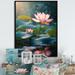 Ebern Designs Lotus Pond At Sunset I On Canvas Print Metal in Green/Pink | 32 H x 24 W x 1 D in | Wayfair 594AB0E65A3741F2AC465419C38EF198