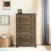 Winston Porter Modern Tall Chest w/ 6 Drawers in Brown/White | Wayfair 70A2E8CF5A7F45C4A95A6BB2EC754A17