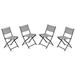 Red Barrel Studio® Bismask Commercial Outdoor Flex Comfort Folding Chair w/ Metal Frame Sling in Gray/Black | 31.75 H x 18 W x 21.75 D in | Wayfair