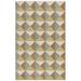 White 60 x 36 x 0.375 in Indoor Area Rug - AllModern Glenwood Geometric Handmade Tufted Wool/Area Rug in Beige/Green Cotton/Wool | Wayfair