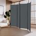 Ebern Designs Kenhorst 84" W x 67" H 4 - Panel Folding Room Divider, Wood in Gray | 67 H x 84 W x 12 D in | Wayfair