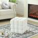 Ebern Designs Hogsett Upholstered Ottoman in White | 15 H x 15.74 W x 15.74 D in | Wayfair D1B0B600B59E4865B4300398C10A1933