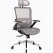 Inbox Zero Masazumi Mesh Conference Chair w/ Headrest Upholstered/Mesh in Gray | 46.6 H x 30.7 W x 30.7 D in | Wayfair