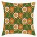 Wynwood Studio Floral Indoor/Outdoor Throw Pillow Polyester/Polyfill blend in Green/Orange/Pink | 18 H x 18 W x 4.5 D in | Wayfair