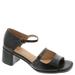 ALL BLACK Double Jan OT - Womens Euro 36 US 5.5 Black Sandal Medium