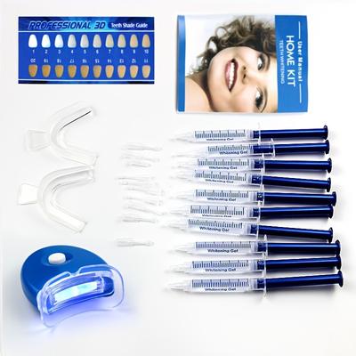 Teeth Kit, Home Use Teeth Kit With Wireless Led Blue Lights Accelerator, Natural Effective Stain Cleaning Include Teeth Gel Pens, With Teeth Color Card And Tray