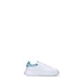 EMPORIO ARMANI Sneaker donna bianca/azzurra in pelle