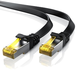 Primewire LAN-Kabel CAT.7, RJ-45 (Ethernet), CAT 7 Flachband U/FTP Gigabit Netzwerkkabel 10 Gbit/s Patchkabel - 2m Image