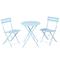 Albatros Bistroset 3-teilig Blau Bistrotisch mit 2 Stühlen klappbare Stühle und Tisch aus robustem Metall optimal als Balkonmöbel Set oder Gartenmöbel
