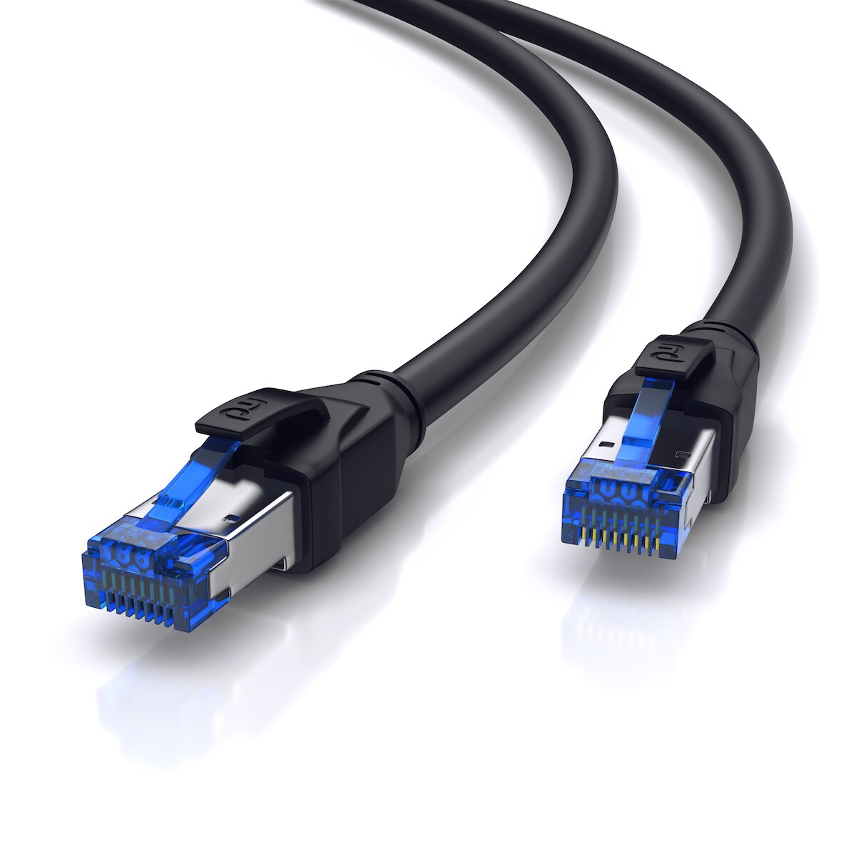 Primewire Patchkabel CAT 8 mit Baumwollummantelung - Gigabit Ethernet LAN Kabel - 40 Gbit/s - S/FTP PIMF Schirmung - Netzwerkkabel - 0,5m Image