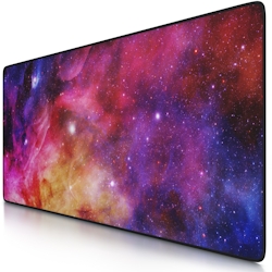 CSL Gaming Mauspad XXL Schreibtischunterlage 900 x 400mm, Präzision & Geschwindigkeit, Farbige Galaxie Image