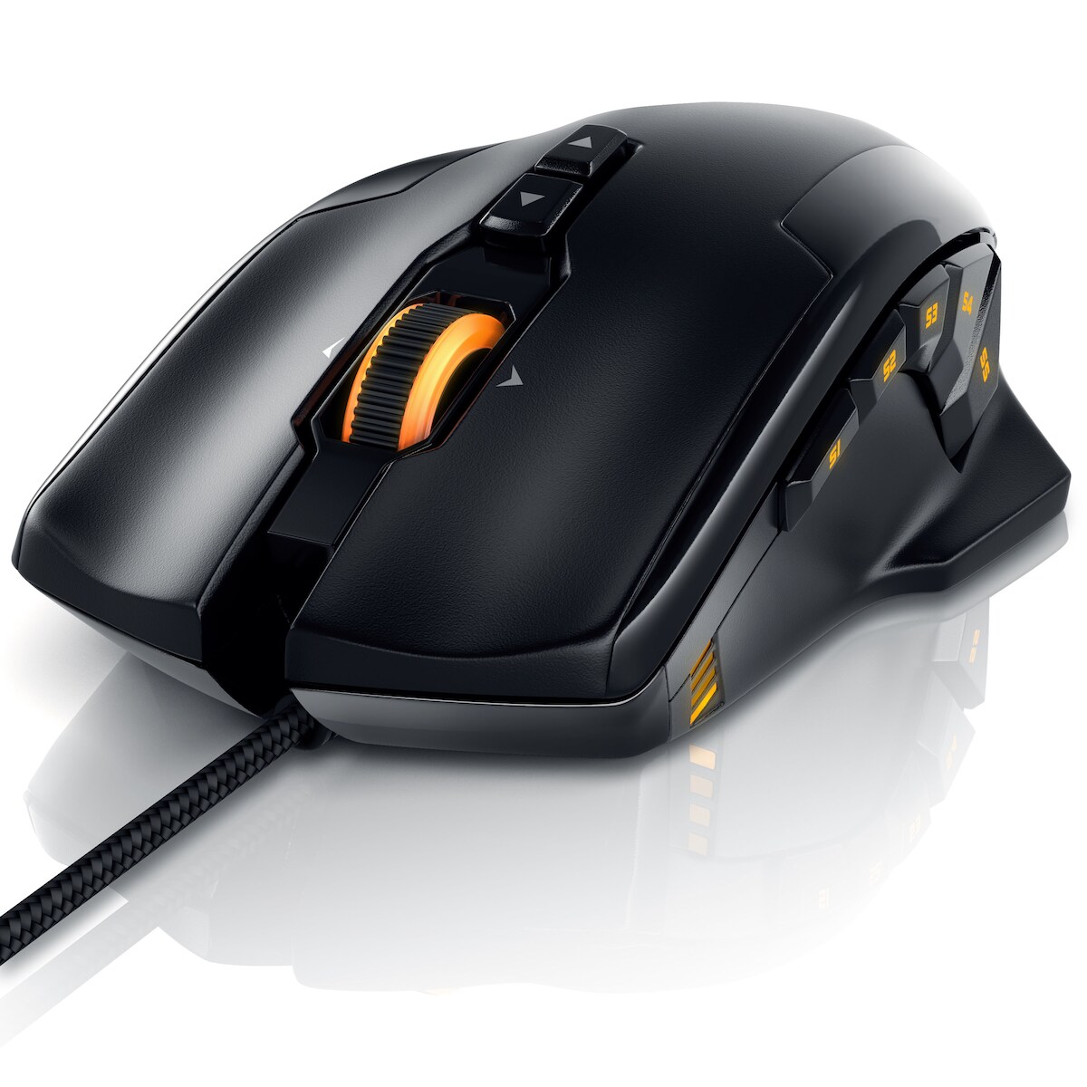 Titanwolf Gaming-Maus kabelgebunden, USB Gaming Laser Mouse mit 10800 dpi, RGB LEDs, Gewichts-Justierung Image