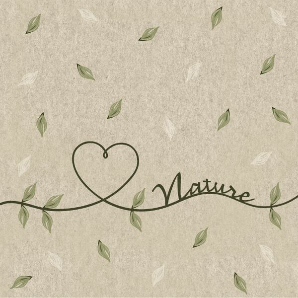 300 Duni Recycling-Tissue Servietten 33 x 33 cm Love of Nature 2-lagig Image
