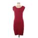 PREMISE Casual Dress - Sheath: Burgundy Solid Dresses - Women's Size Medium