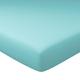 Drap-housse grand bonnet 140x190x32 bleu aqua en lin