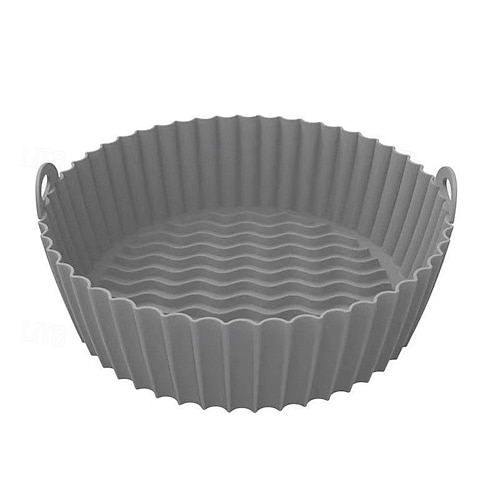 Pentola in silicone per friggitrice ad aria - Accessori per forno per friggitrice ad aria - Sostituzione per carta da forno infiammabile - Non è necessario pulire la friggitrice ad aria
