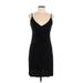 H&M Casual Dress - Sheath V Neck Sleeveless: Black Print Dresses - Women's Size Large