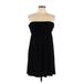 Kenneth Cole REACTION Tube Top Black Solid Strapless Tops - Women's Size Large