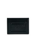 Logo Plaque Leather Card Holder