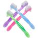 4 Pcs Denture Brush Hard Bristle Scrub Gift Items Toothbrush for Adults Braces Cleaning Mini