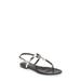 Cassandra Iota Metallic Leather Slingback Thong Sandals