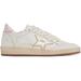 White & Pink Ball Star Sneakers