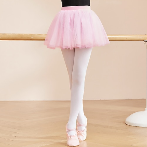 Tanzkleidung für Kinder Ballett Röcke Pure Farbe Farbaufsatz Tüll Mädchen Leistung Ausbildung Hoch Terylen Image