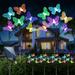 Outdoor Solar Butterfly Lights 4-Pack with 24 Butterfly Solar Garden Lights Outdoor Waterproof Color Changing Solar Lights for Garden Patio Pathway Decoration Gifts for Women Mother s Day