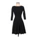 French Connection Casual Dress - A-Line: Black Solid Dresses - Women's Size 4