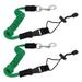 chidgrass 2 Pieces Kayak Paddle Leash Rope Elastic Canoe Fishing Rod Safety Tie Lanyard Belt Buckle Portable Water Sports Tools Green