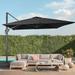 FLAME&SHADE 10Ã—10FT Cantilever Patio Umbrella â€“ Ultimate Outdoor Comfort with 360Â° Rotation and Infinite Canopy Angle Adjustment Black